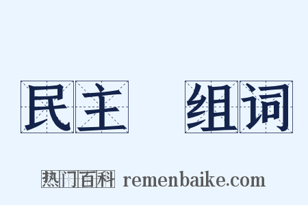 民主黨组词是什么意思的图片